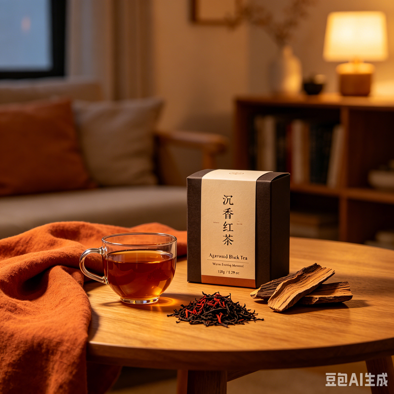 Quality 150g Premium Agarwood Black Tea, Organic Oud Infused Fermented Tea, Soothing Sleep Support Herbal Tea factory