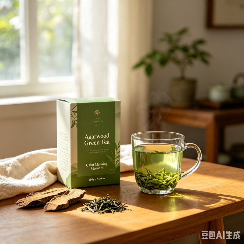 Quality Premium 150g Wild Agarwood Green Tea, Natural Organic Oud Leaf Blended Loose Tea, Stress Relief Healthy Daily Drink factory
