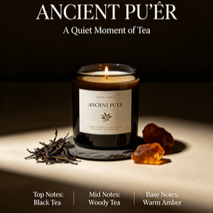 Quality Ancient Pu'er Scented Soy Candle Chinese Tea Aromatherapy Home Fragrance Gift factory