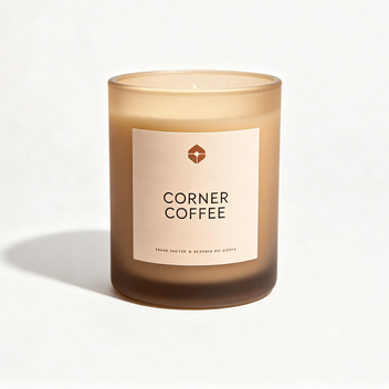 Quality Corner Coffee Scented Soy Candle Warm Café Aroma Home Decor Gift factory