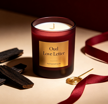 Quality Oud Love Letter Luxury Scented Candle Natural Soy Wax Home Fragrance Gift factory
