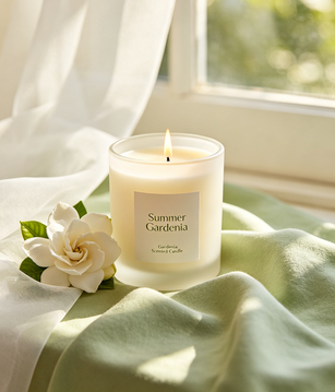 Quality Gardenia White Floral Fresh Scent Luxury Home Fragrance Elegant Decor Gift Candle factory