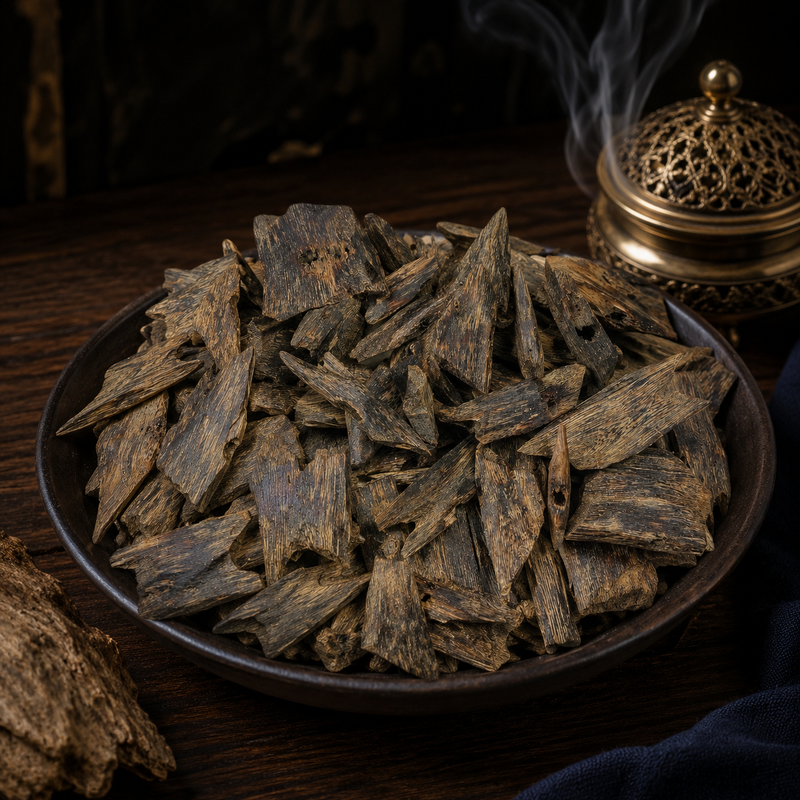 Qualität 10 g / 20 g / 50 g Roh Aloesholz-Chips / Agarholz-Chips Natürliche Weihrauchfragmente Fabrik