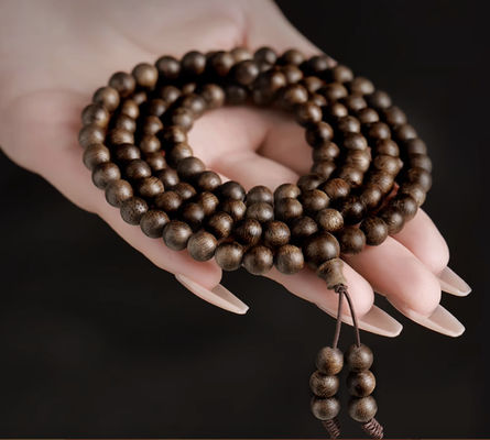 Kalite Yazhuang Qinan Agarwood İnce Bilezik Dokuz Noktalık Suya Batırılmış Su Kaliteli Bilezikler Sandalwood Buda İnce Erkekler İçin fabrika