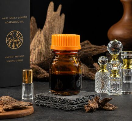 Quality Ancient Wild Insect Leak Agarwood Oil Natural Pure Distilled Calming Essential factory