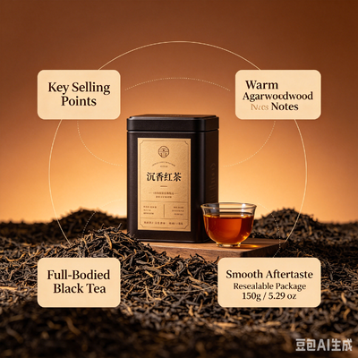 Quality 150g Premium Agarwood Black Tea, Organic Oud Infused Fermented Tea, Soothing Sleep Support Herbal Tea factory