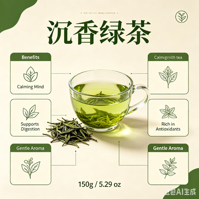 Quality Premium 150g Wild Agarwood Green Tea, Natural Organic Oud Leaf Blended Loose Tea, Stress Relief Healthy Daily Drink factory