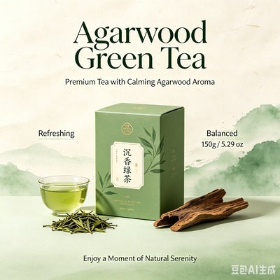 Quality Premium 150g Wild Agarwood Green Tea, Natural Organic Oud Leaf Blended Loose Tea, Stress Relief Healthy Daily Drink factory