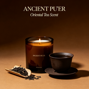 Quality Ancient Pu'er Scented Soy Candle Chinese Tea Aromatherapy Home Fragrance Gift factory