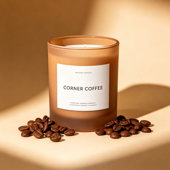 Quality Corner Coffee Scented Soy Candle Warm Café Aroma Home Decor Gift factory