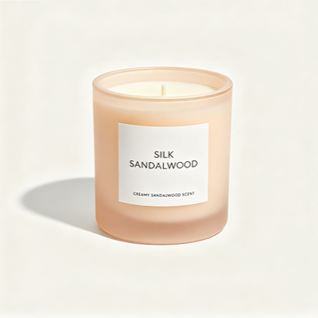 Quality Silk Sandalwood Scented Soy Candle Soft Woody Home Fragrance Gift factory
