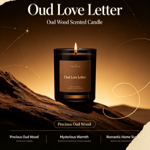 Quality Oud Love Letter Luxury Scented Candle Natural Soy Wax Home Fragrance Gift factory
