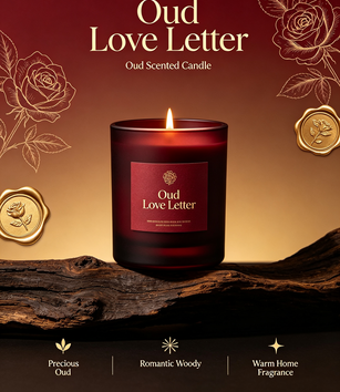 Qualität Oud Love Letter Luxury Scented Candle Natural Soy Wax Home Fragrance Gift Fabrik