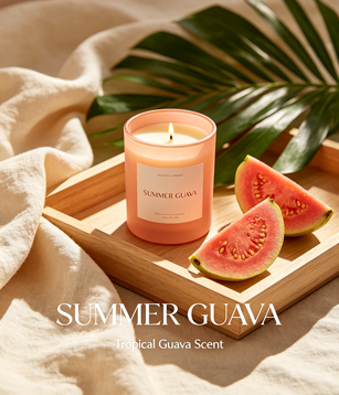 Quality Summer Guava Candle, Tropical Fruit Candle, Fresh Scent Candle, Summer Home Candle, Fruity Aroma Candle, Holiday Gift Candle factory